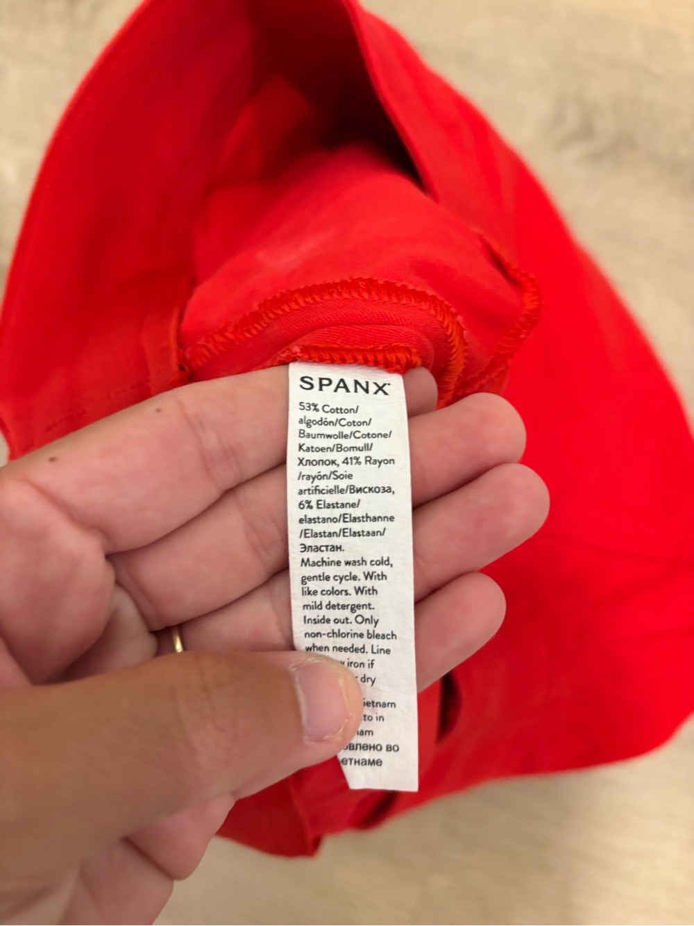 SPANX Bright Red On The Go Shorts - Picture 3 of 6